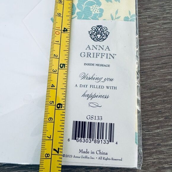 Anna Griffin Blue Pink Vintage Floral Mother’s Day Premium Greeting Card - Picture 2 of 2